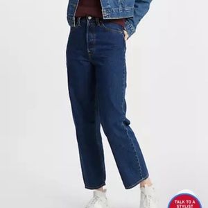 Levi’s Ribcage Ankle Straight Jean Noe Dark Acid Wash size 26 NWT